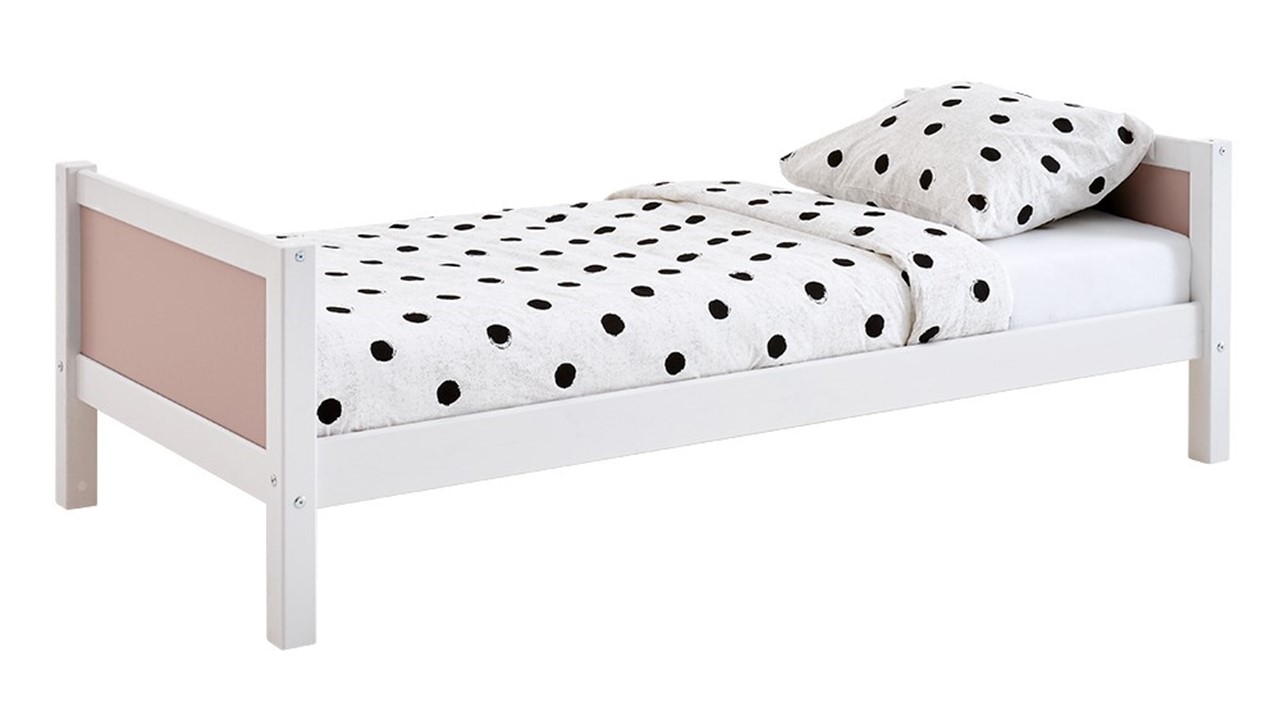 Bed Jip wit/licht roze