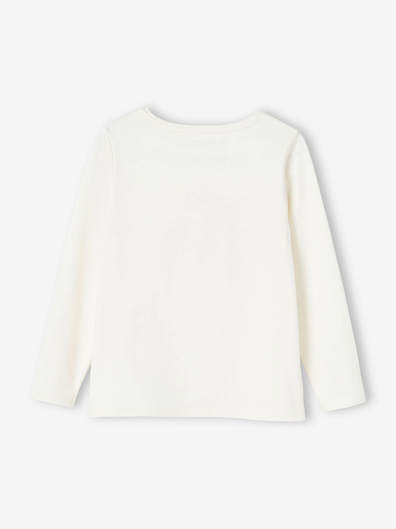 Camiseta com mensagem, para menina, cor off-white