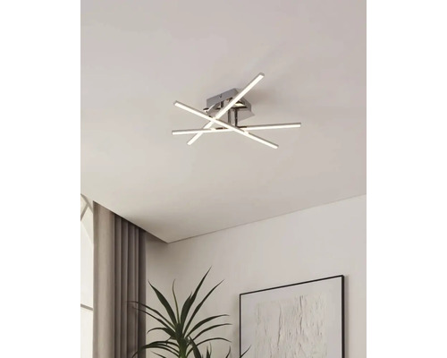 LED plafondlamp 18W 1890 lm 3000K 16x50 cm Lasana chroom/wit