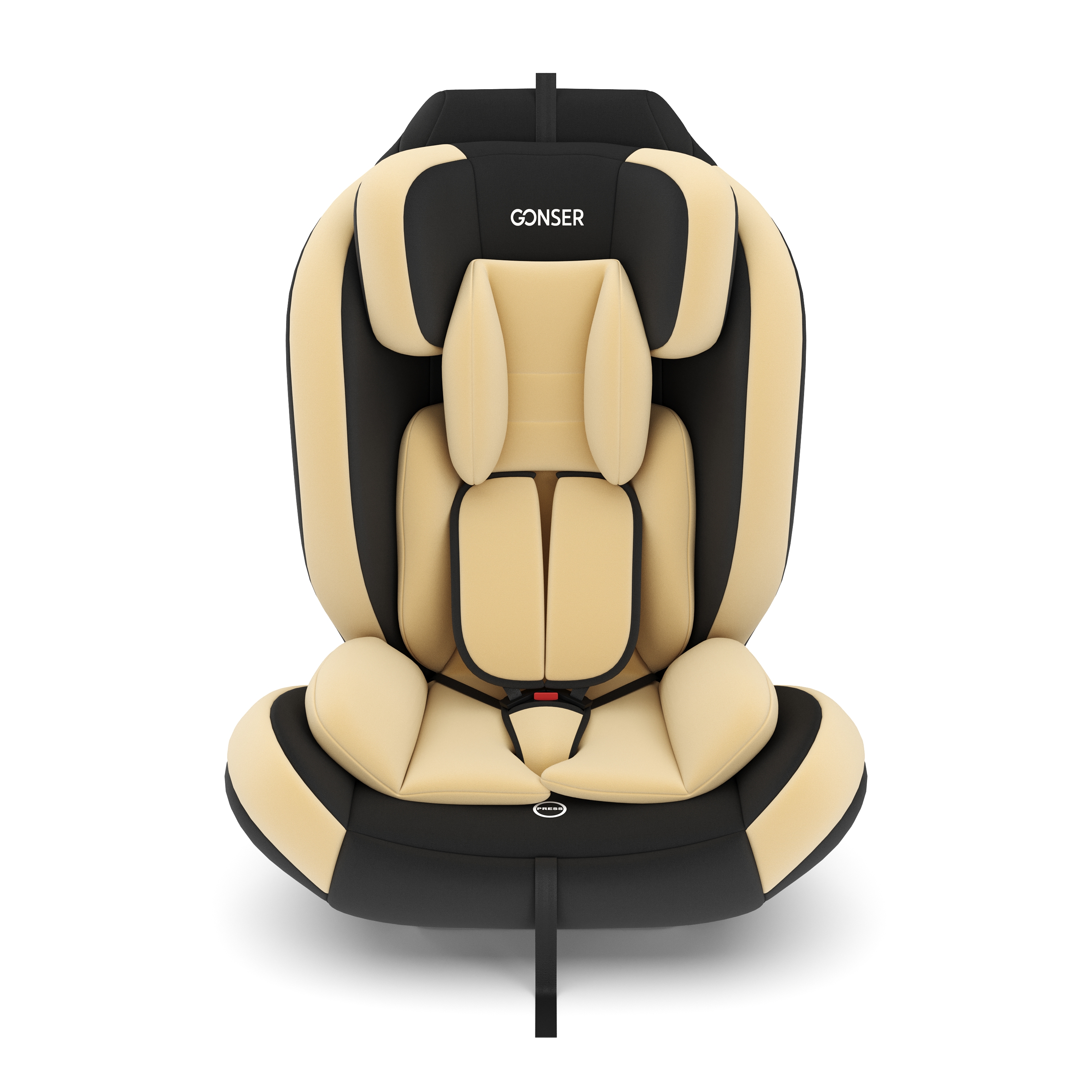 Kindersitz Auto mit ISOFIX beige