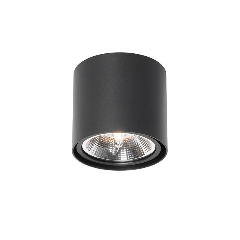 Design opbouwspot zwart draai- en kantelbaar GU10 111mm - Impact