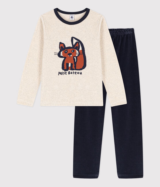 Pyjama renard en velours enfant