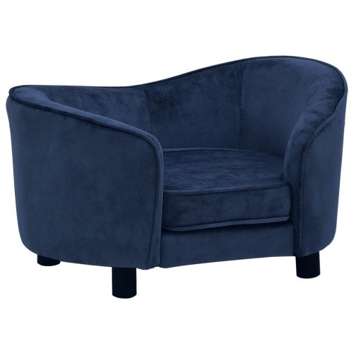 Sofá de pelúcia azul para cães Vidaxl