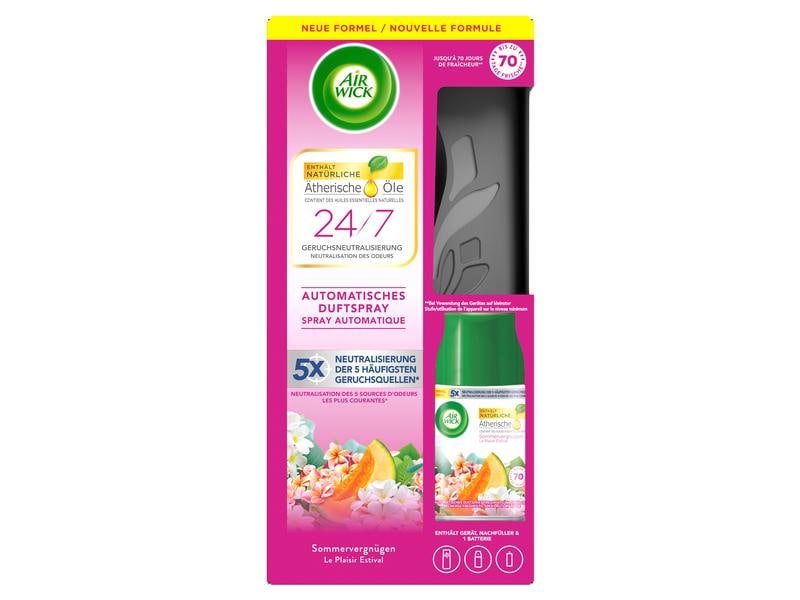 Air Wick Freshmatic Starter-Set Sommervergnügen Geruchsneutralisation und frischer Duft mit ätherischen Ölen