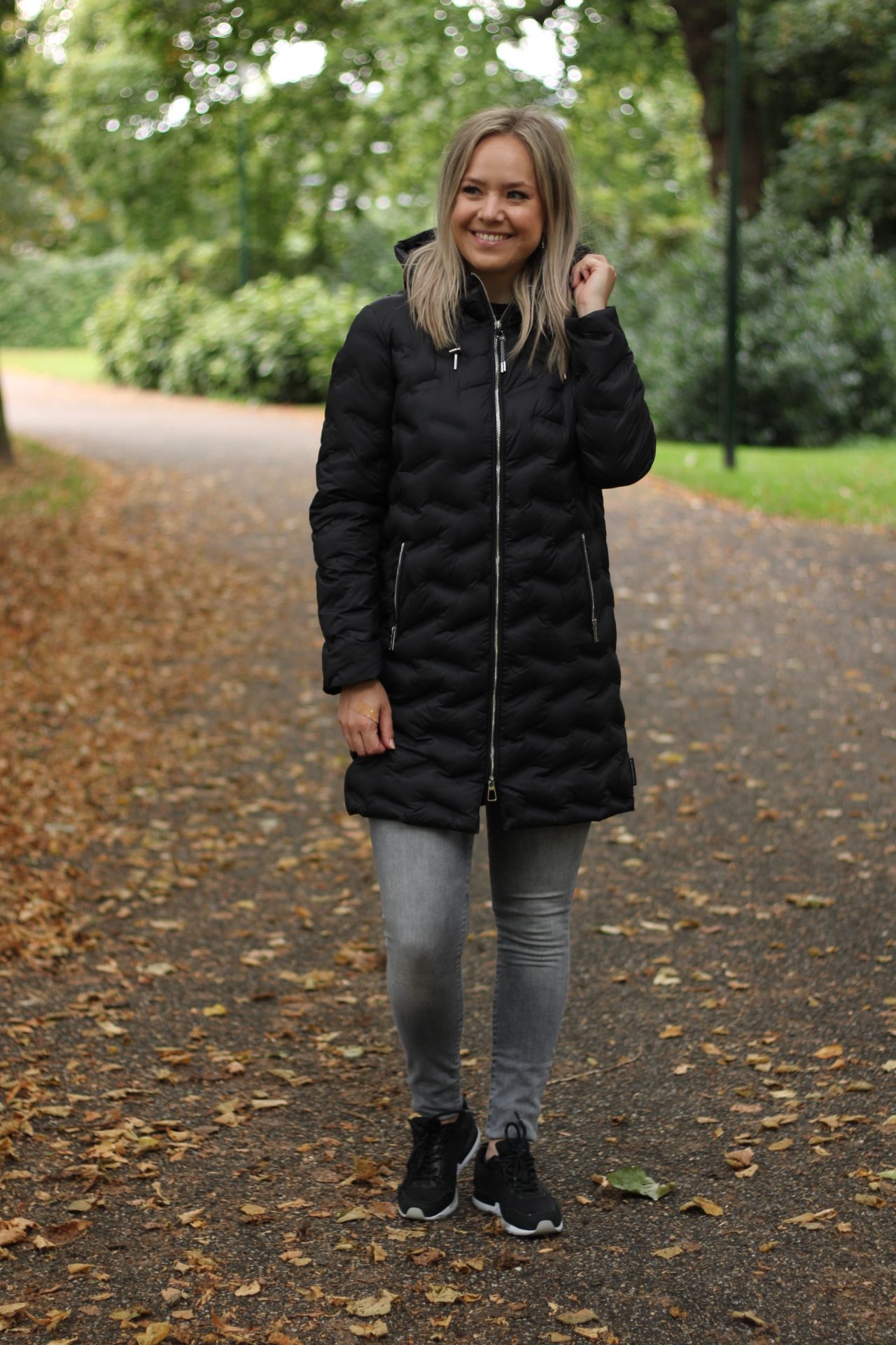 Rino & Pelle - Harper Hooded Coat With Zipper - Black
