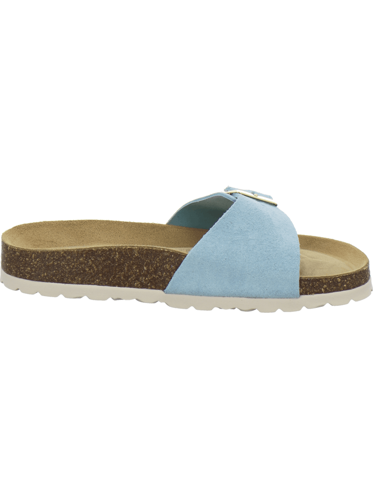 modische Pantoletten Damen hellblau