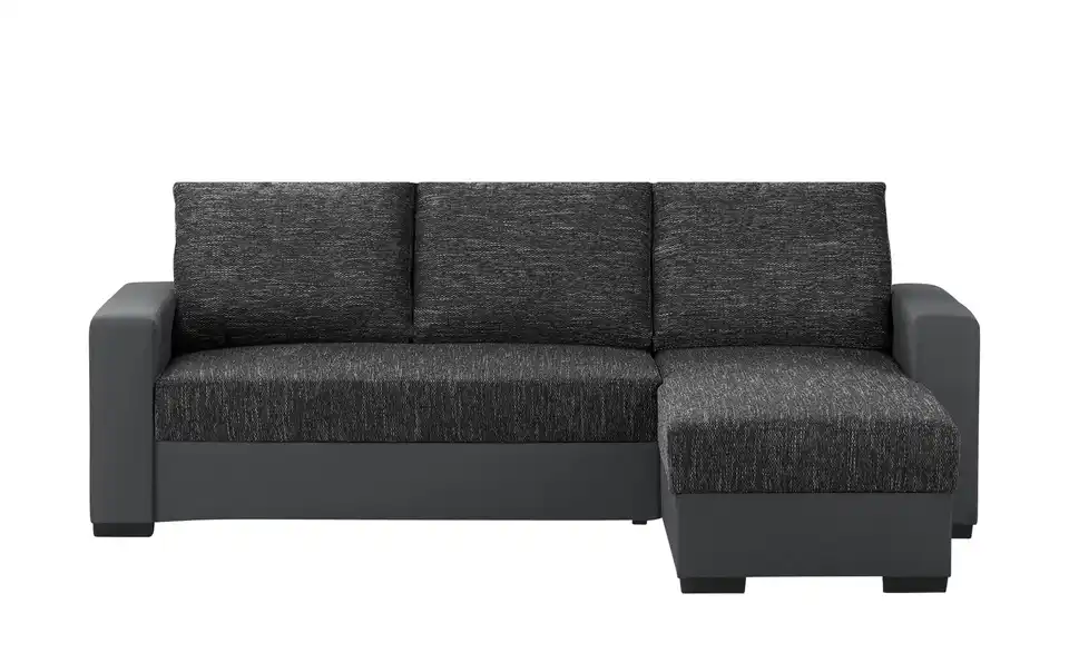 Ecksofa Navarra Schwarz, Anthrazit rechts