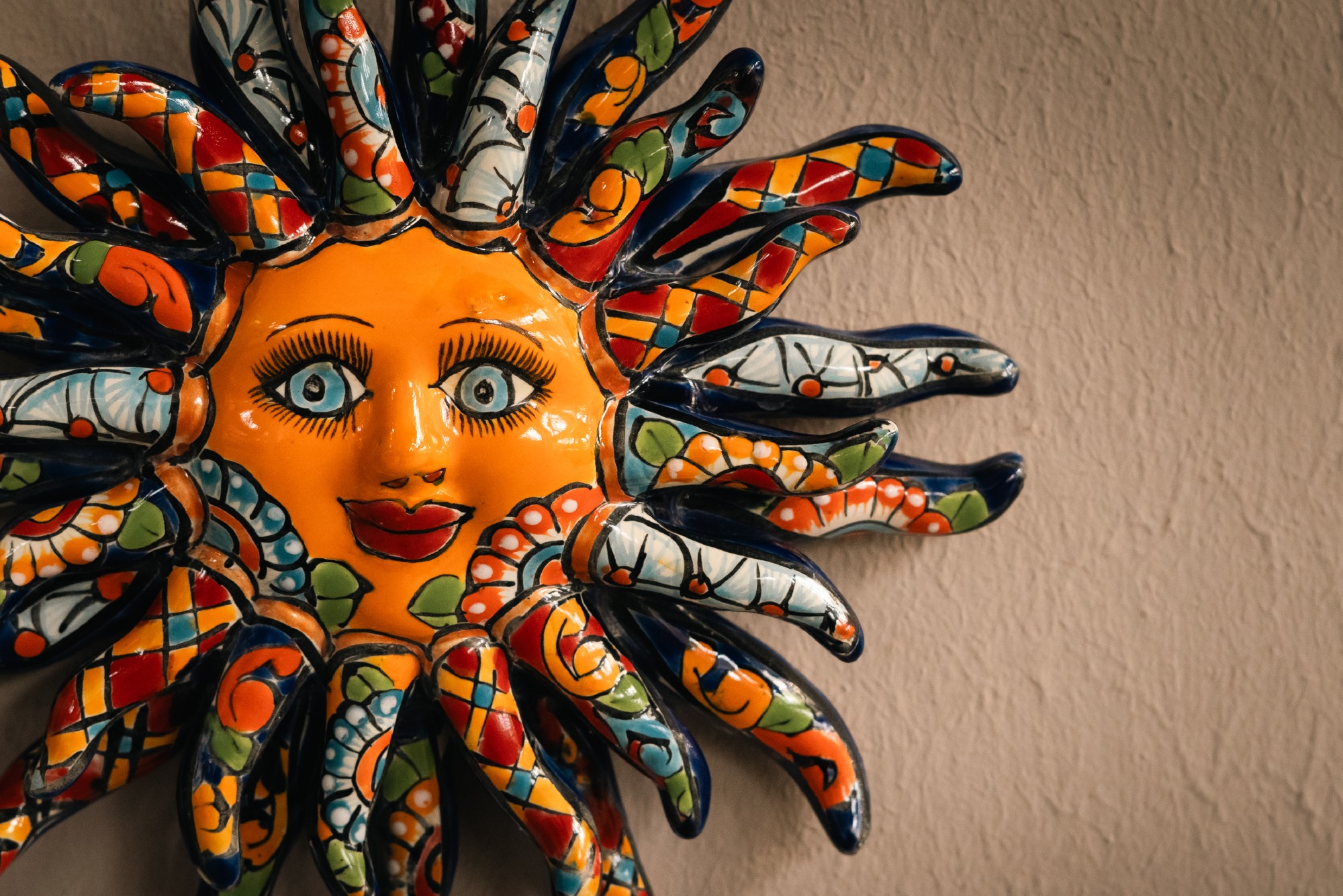 Keramik-Wandschmuck 'Sol Chico', multicolor, Ø 23 cm, L 4 cm günstig bestellen