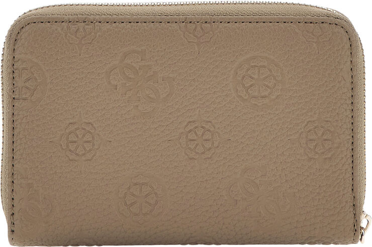 GUESS CRESIDIA SLG MEDIUM ZIP AROUND Dark taupe