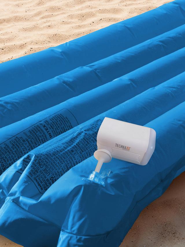 Mini-Akku-Luftpumpe mit LED & Powerbank