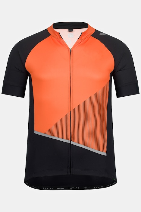 JAY-PI Rad-Trikotjacke, Bikewear, Stehkragen, Halbarm, hinten Saumtaschen