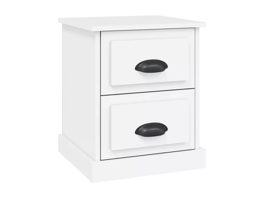Table de chevet blanc 39x39x47,5 cm bois d’ingénierie