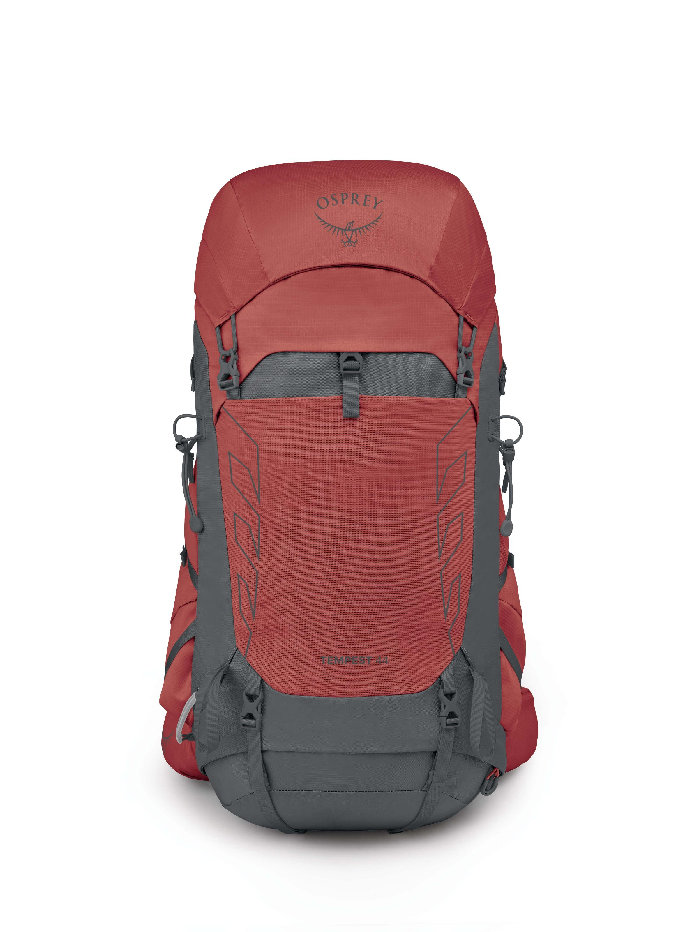 Osprey Tempest 44 Red pampas Coal Grey