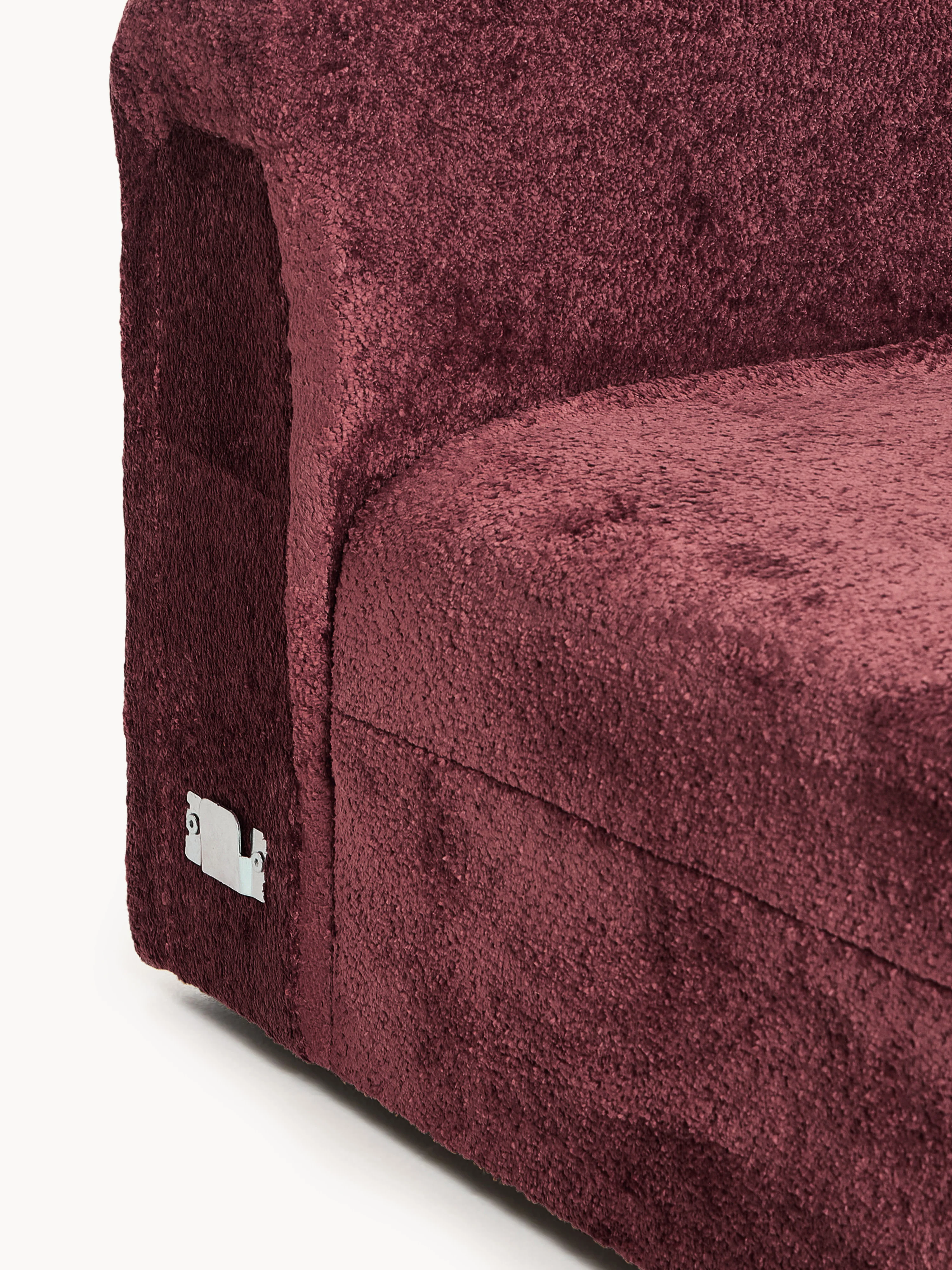 Teddy bouclé chaise-hoekmodule Wolke