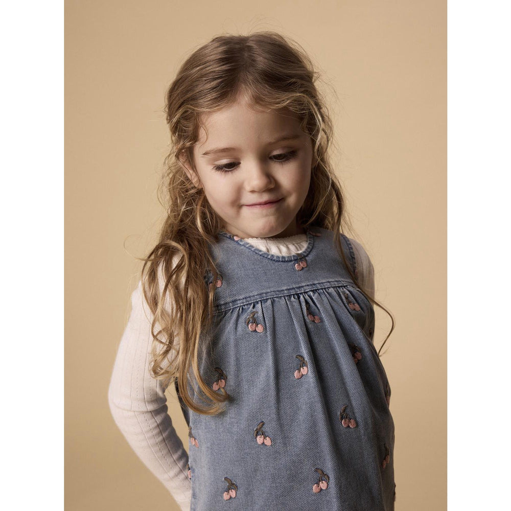 Køb Lil'Atelier Medium Blue Denim Cherry Nmfdeva Dnm Emb Spencer 2024-Es Lil