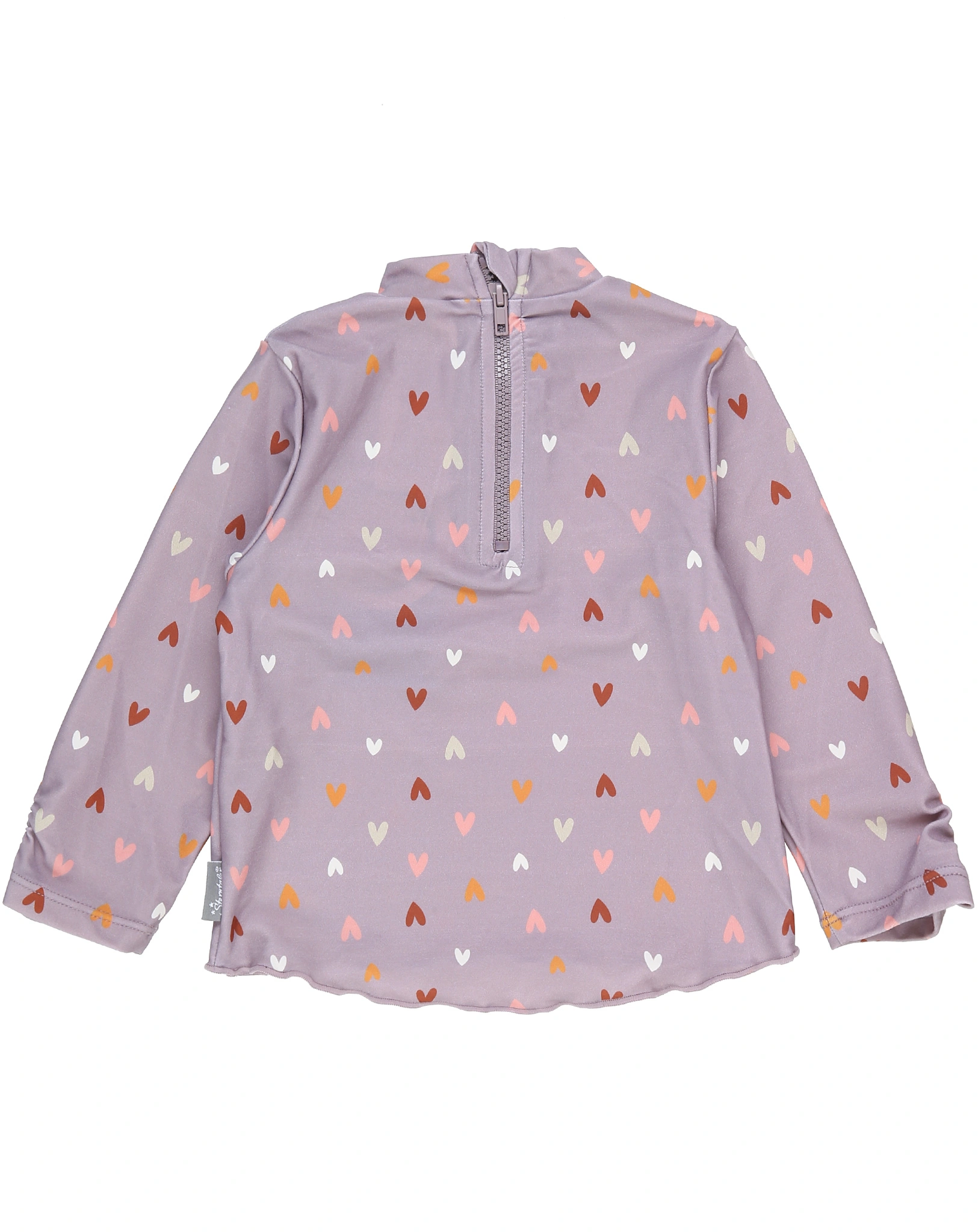 Langarm-Badeshirt HERZ in lila