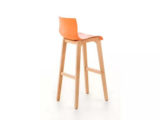 Tabouret de bar - Bois & Bois - Orange - Hover