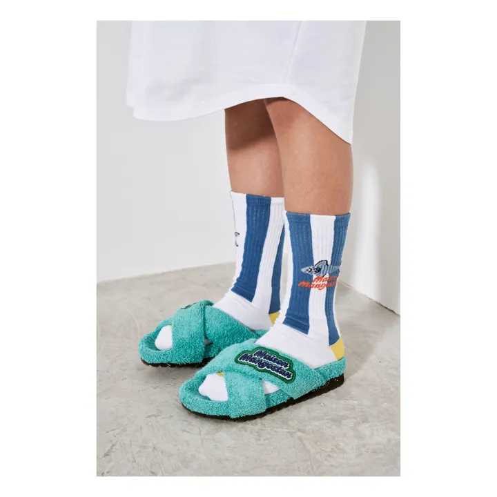 Maison Mangostan Chaussettes Anchovies | Bleu