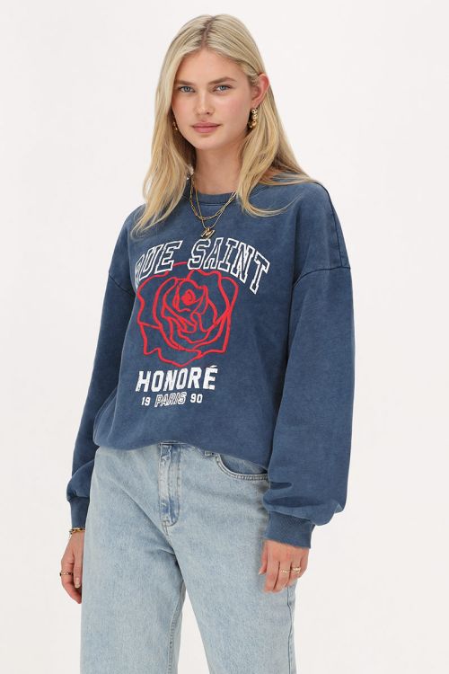 Donkerblauwe sweater 