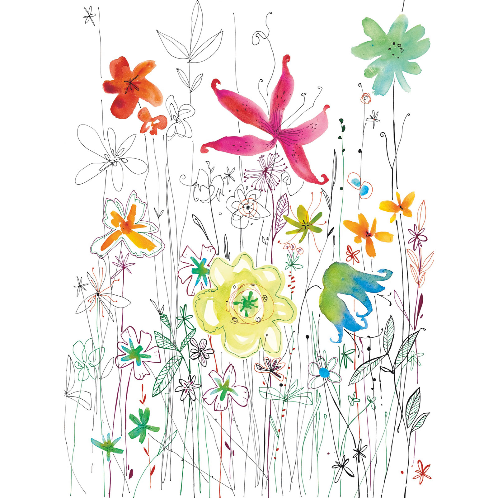 Vlies-Fototapete JOLI - bunt - 184x248 cm