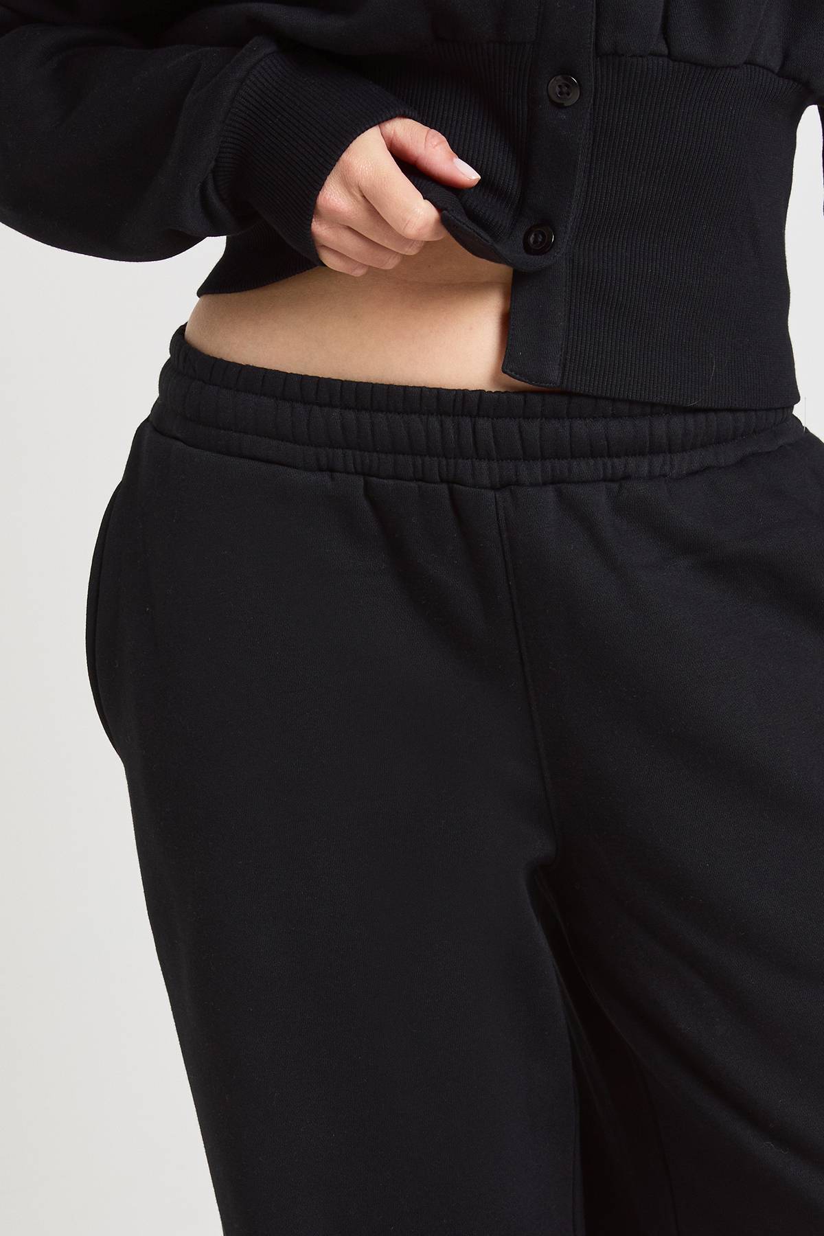 boohoo Ensemble De Survêtement Petite Avec Sweat À Taille Cintrée Et Boutons