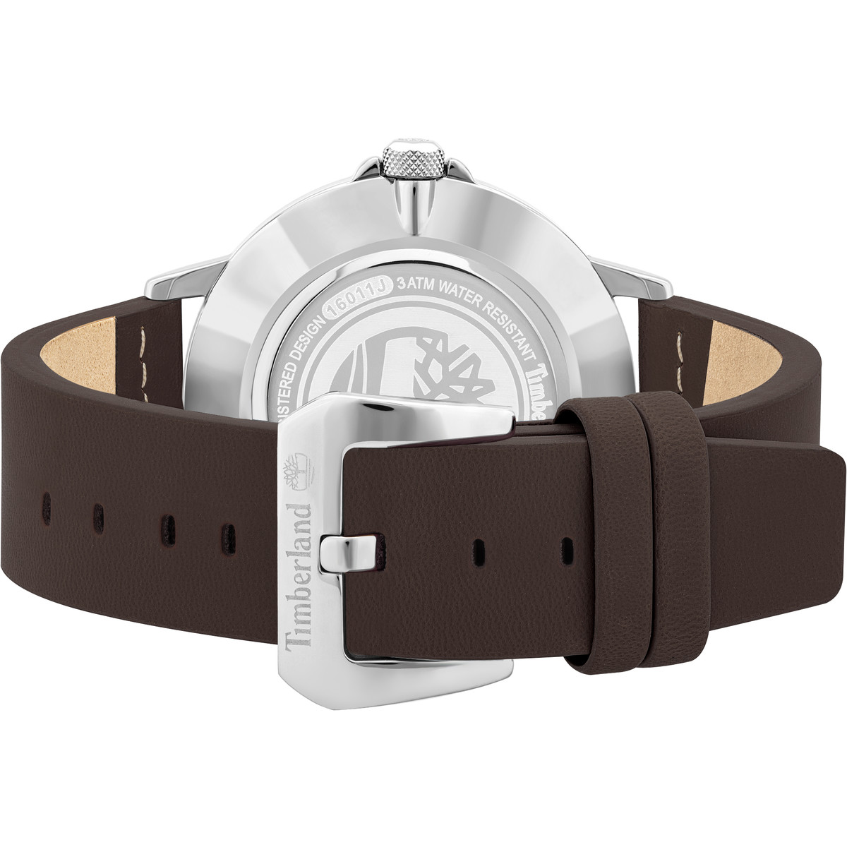 Montre Timberland homme acier cuir marron