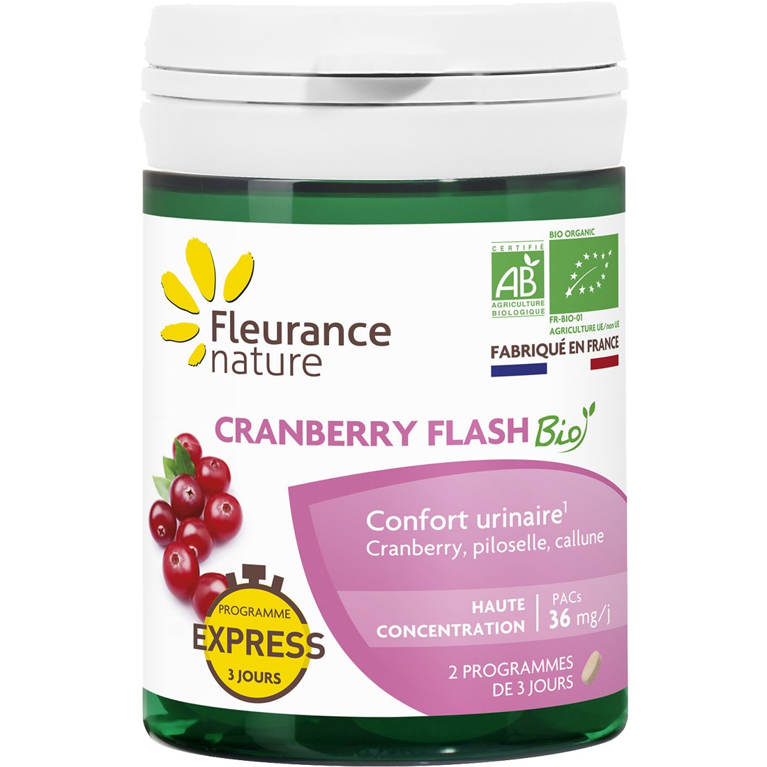 Cranberry flash bio - Confort urinaire - 2 x 3 jours