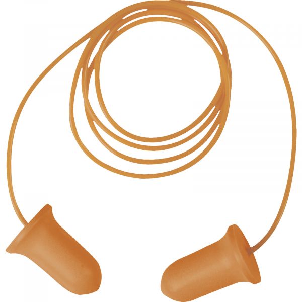Deltaplus Caixa Distribuidora de 200 Pares de Auriculares de Elevada Visibilidade com Cordão Laranja Fluorescente sem Tamanho