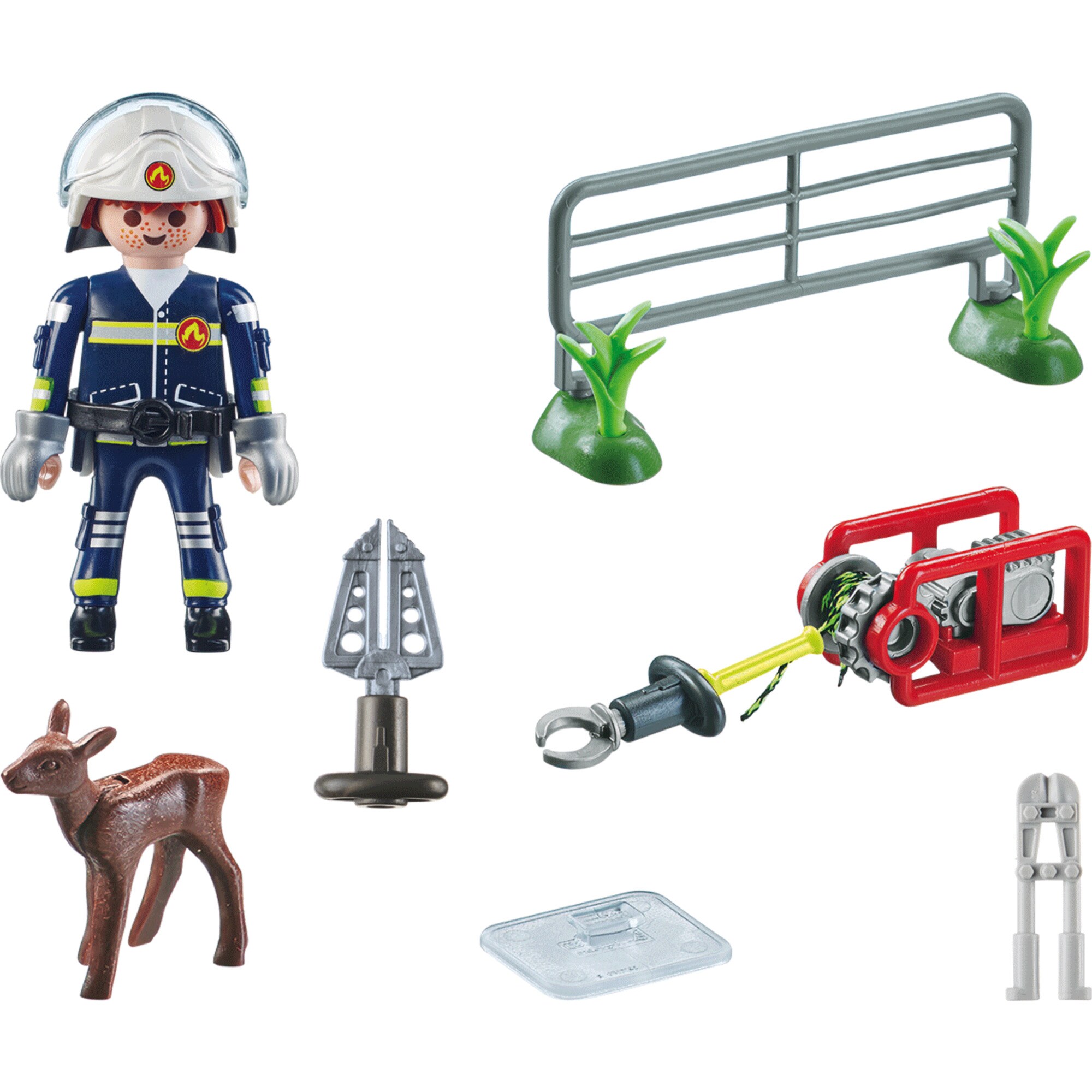 PLAYMOBIL Konstruktionsspielzeug City Action Feuerwehr-Tierrettung