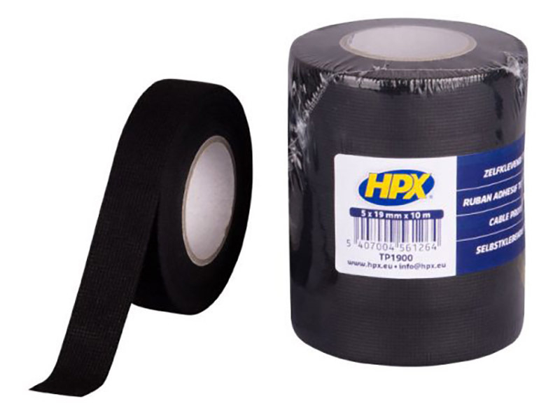 HPX 19 mm × 25 m kabelbeschermtape - black