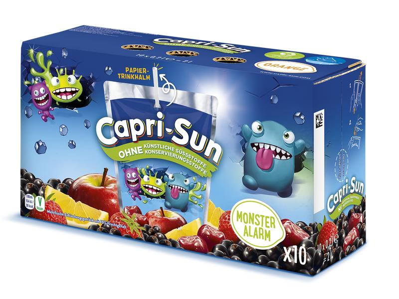 Capri-Sun Monster Alarm 10 x 2 dl Exotischer Fruchtsaft-Mix im praktischen Trink-Pack