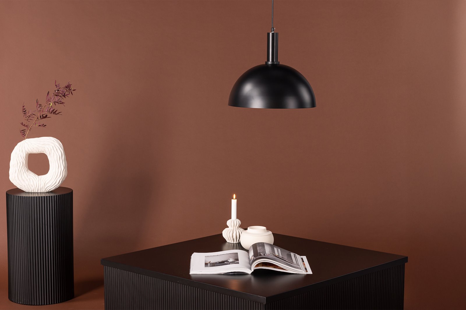 Narbonne taklampe Sort