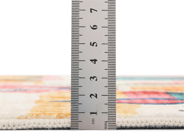 Gino Falcone Badematte »Ariella GF-145« Höhe 7 mm rutschhemmend beschichtet fussbodenheizungsgeeignet Badteppich, bedruckt, modernes Design, Rauten, weich & kuschelig