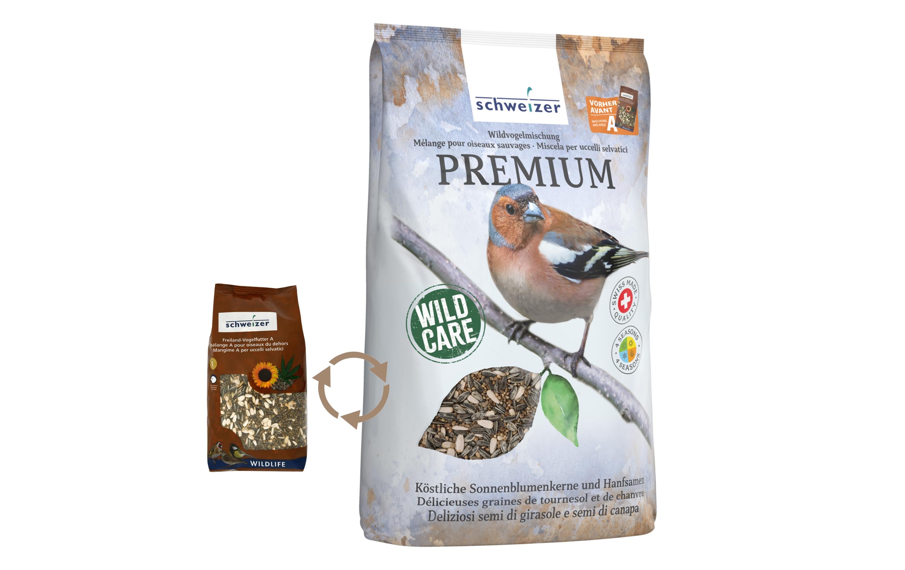 Vogelfutter Wildvogelmischung Premium 5 kgMischung mit köstliche Sonnenblumenkerne und Hanfsamen