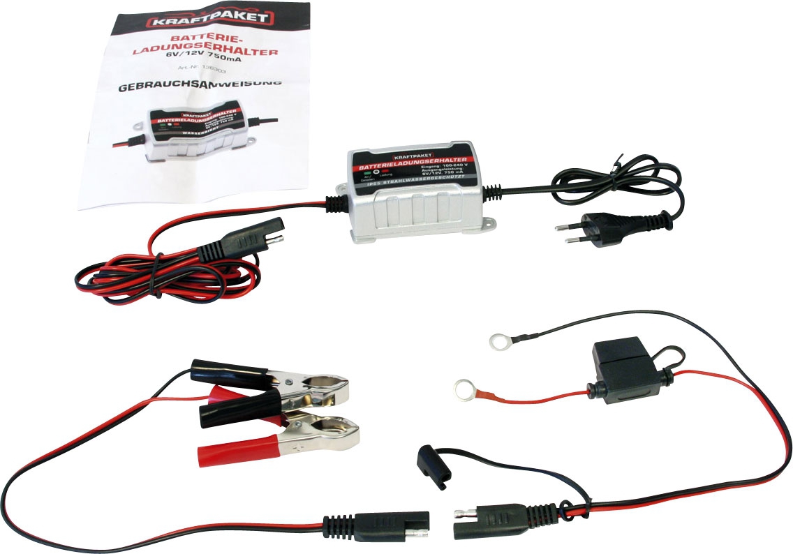 Dino Kraftpaket Batterie Erhaltungsladegerät 6 V /12 V 750 mA