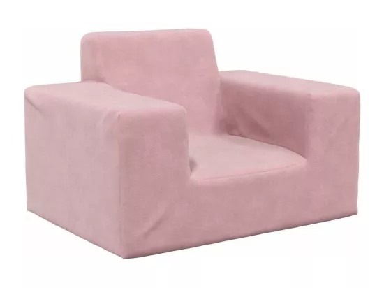 Canapé pour enfants Rose Peluche douce