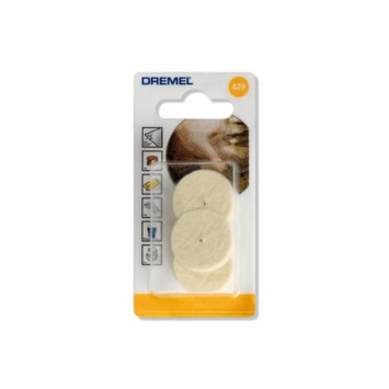 Dremel multitool accessoires - polijstvilt 429 - 3 stuks - 26 mm