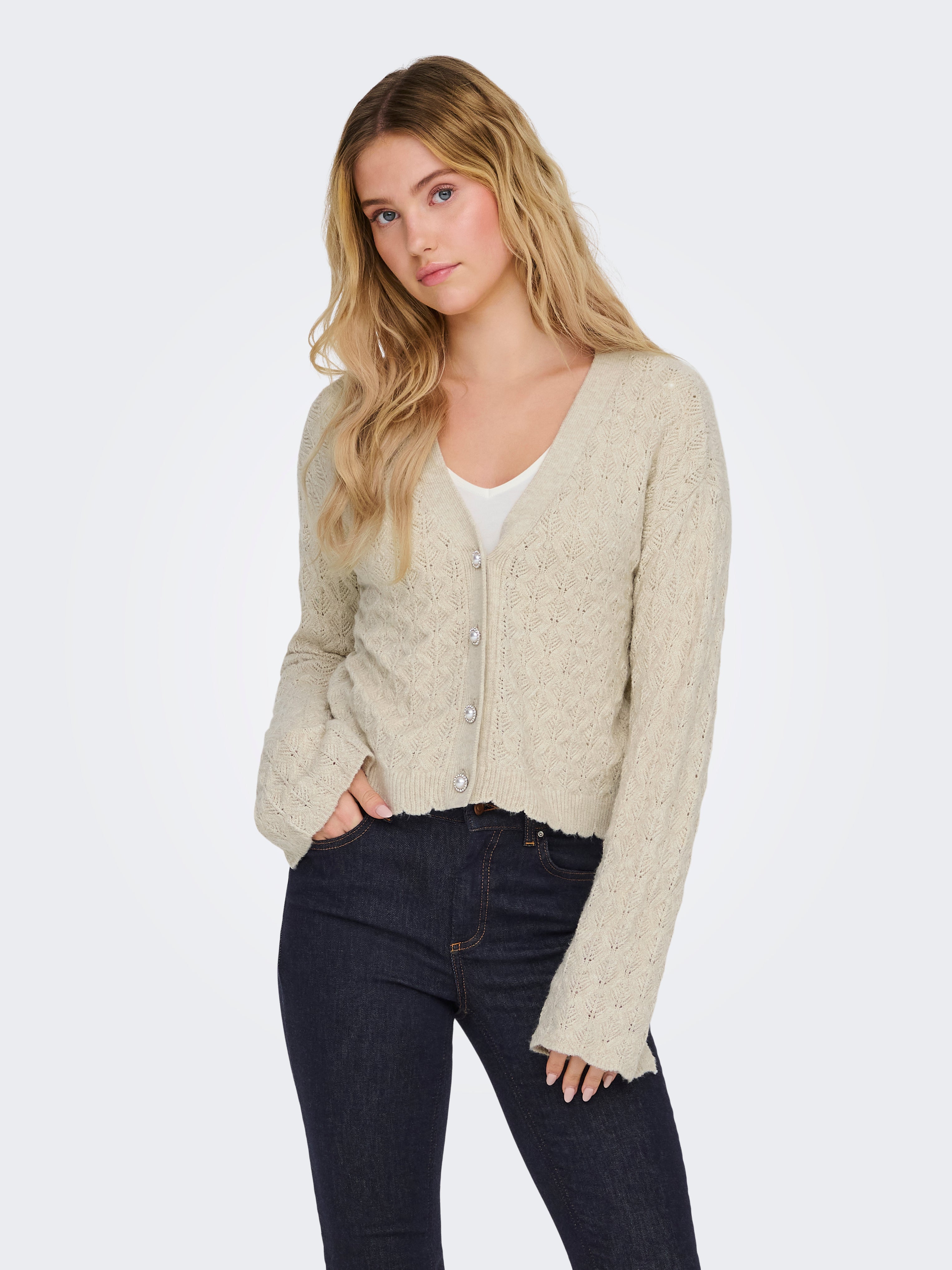 ONLLIANA Strickjacke Pumice Stone