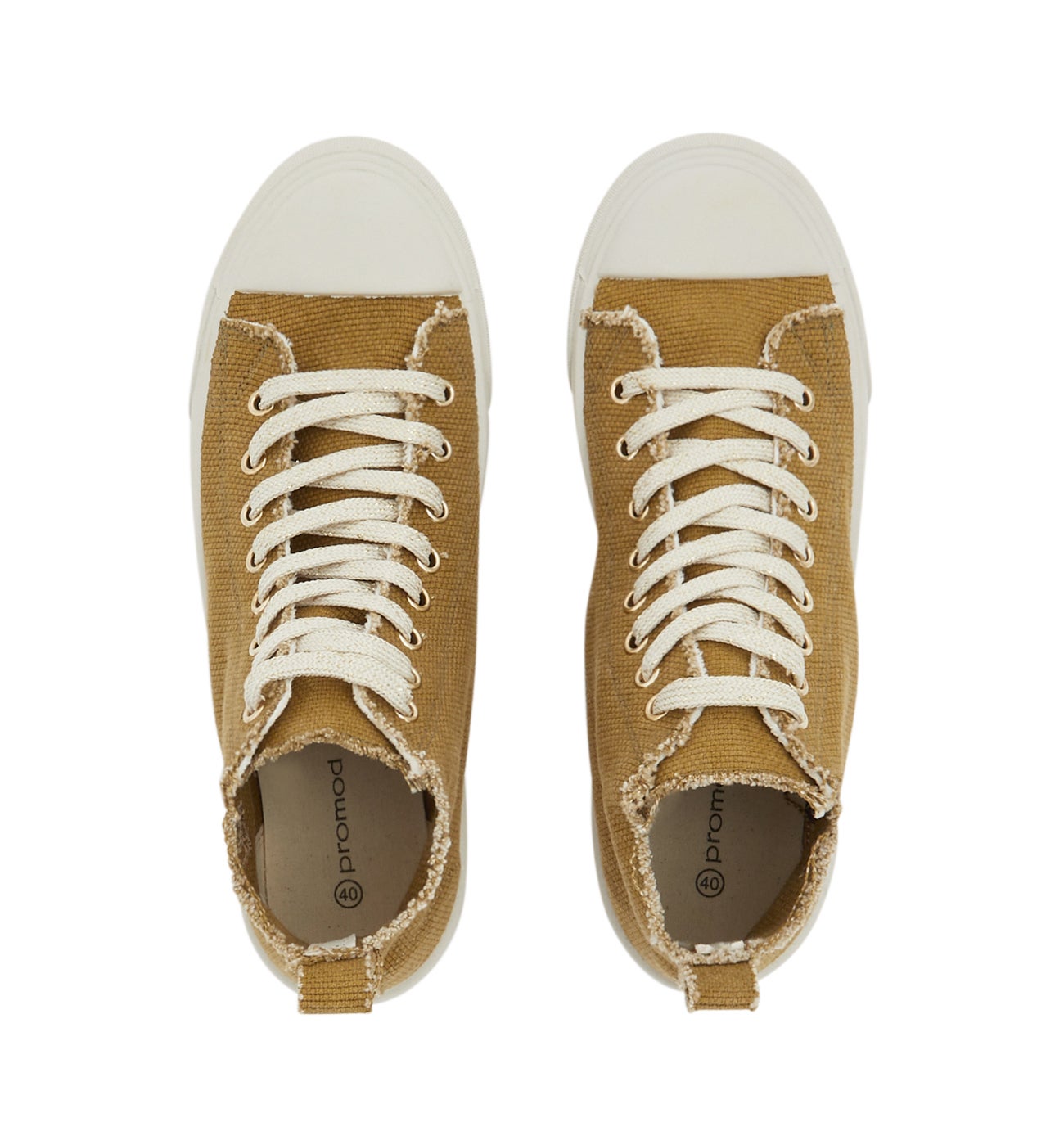 Baskets montantes en toile - Kaki