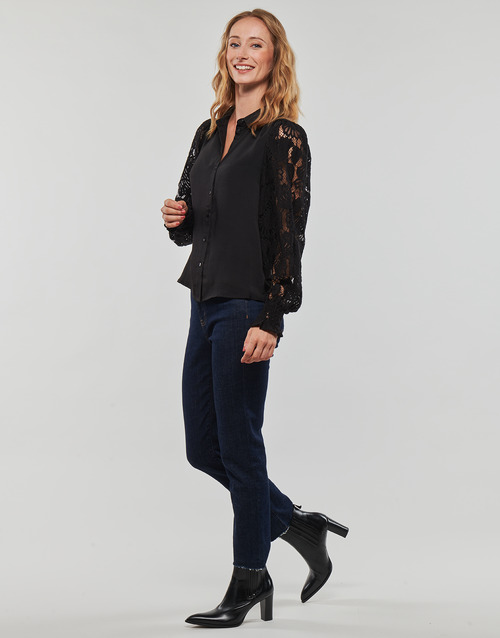 Vero Moda - VMCABENA L/S SHIRT WVN BTQ - Noir