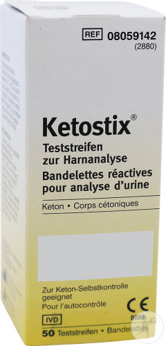 Ketostix Bandelettes Réactives Pour Analyse D'Urine 50 Pièces (A2880B51)