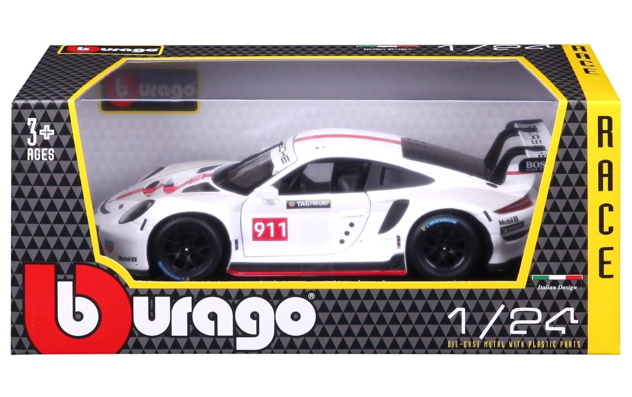 Race Porsche 911 RSR GT Weiss 1:24Sammlermodell im Massstab 1:24