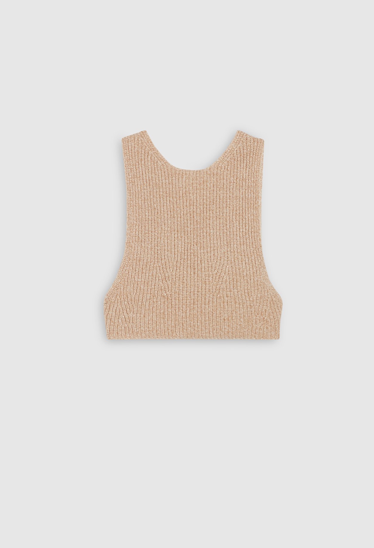 Pull sans manche croise dans le dos