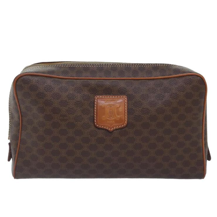 Celine Vintage Celine Pouch Brown