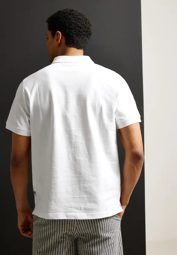 Poloshirt in Piqueé - White