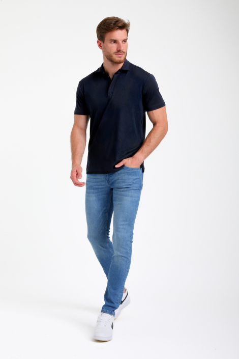 Gabbiano blauwe heren polo