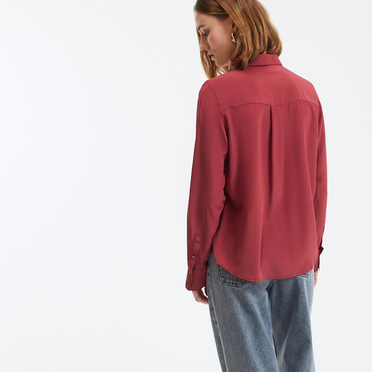 COLEÇÕES LA REDOUTE<br>Camisa de seda de manga comprida
