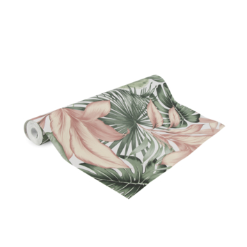 Vliesbehang Indra wit/groen 112048