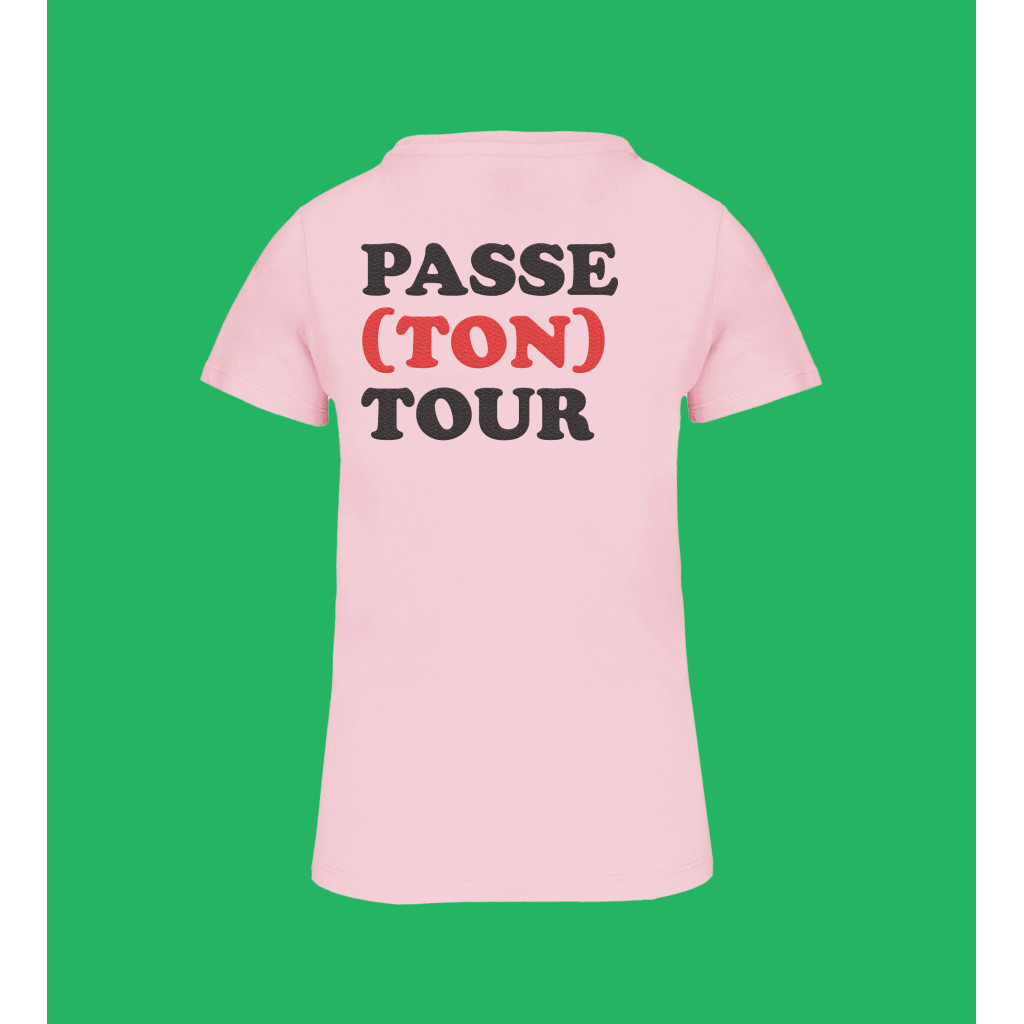 Tee shirt Femme – Passe Ton Tour – Pale Pink - M