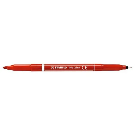 Filzstift und Fineliner in einem - STABILO Trio 2 in 1 - rot